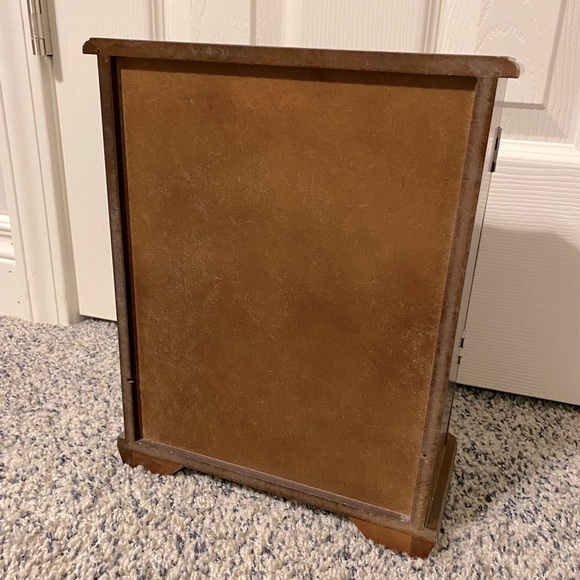 Dark brown wood jewelry organizer with window drawers and drawer - Picture 4 of 6